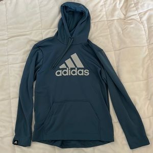 Adidas | Aeroready teal Hoodie with white logo Men’s Sz M